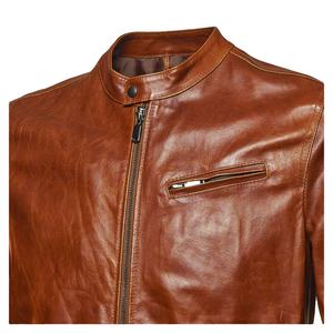 Veste en cuir pour hommes Manteau en duvet Manteaux de printemps en vrac pour hommes Veste en cuir PU pour hommes - Product Image 3