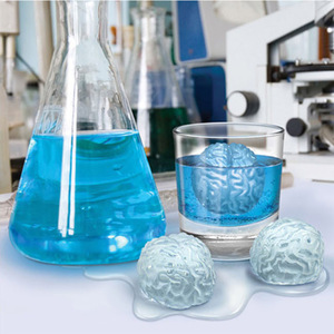 BI08 Khay Đá Silicon Hình Não Khuôn Bếp Bar Đồ Uống Trang Trí Gia Đình Diy Silicone Bốn Kết Nối Nướng Não M - Product Image 2