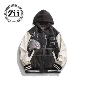 Veste Letterman pour hommes, taille XL, nouveaux vêtements d'hiver coupe-vent, col à capuche, tissu léger à la mode, service OEM disponible - Product Image 1