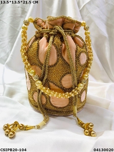 Exclusive Bridal <b>Potli</b> <b>Bag</b> Made of Luxurious Velvet Material - Product Image 2