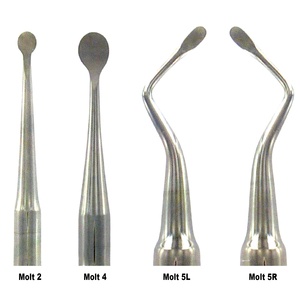 Curette chirurgicale manuelle Molt en acier inoxydable, instruments dentaires, éleveurs périostiques N.9 - Product Image 3