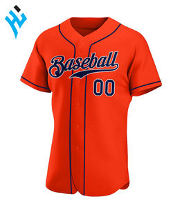 100% Polyester Softball Maillots Hommes Softball Uniformes Col En V Baseball Sublimation Votre Propre Conception Confortable Baseball Jersey - Product Image 5