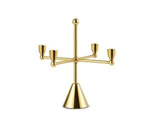 Bougeoir Laiton Brillant Entièrement Fait Main Design Or Couleur BRASSWORLD INDIA - Product Image 1