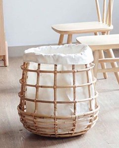 Sisu SRH-025 Multi-Functional Eco-Friendly Rattan Storage <b>Basket</b> with Handles Handwoven <b>Wicker</b> Design for <b>Laundry</b> and Clothes - Product Image 1