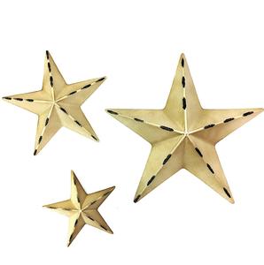 Juego de Estrellas Metálicas Decorativas Rústicas de Alta Calidad para el Hogar - Estrellas Galvanizadas Ecológicas de Lujo para Montar en la Pared en Navidad - Product Image 2