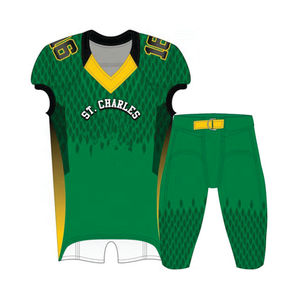 100% Uniformes de football américain pour hommes par sublimation sur mesure respirant grande taille court Spandex/Polyester de haute qualité - Product Image 4