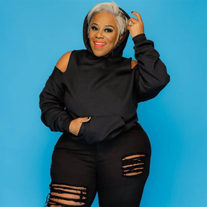 เสื้อฮู้ดผู้หญิงระบายอากาศได้ดีดีไซน์แฟชั่นมืออาชีพ - Product Image 4