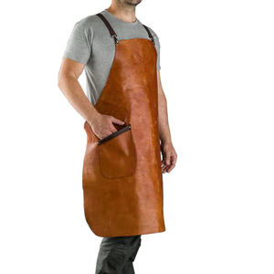 Unisex Genuine <b>Leather</b> Waist Sleeveless <b>Apron</b> Custom Logo Durable Kitchen Use Excellent Customer Service - Product Image 4