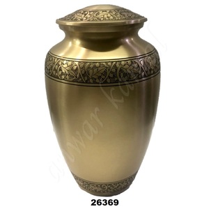 Taille personnalisée pas cher prix imprimé poli classique style américain écologique biodégradable bronze urnes funéraires en laiton pour - Product Image 1