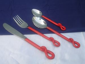 Juego de Cubiertos de Acero Inoxidable, Juego de Cubiertos Decorativos Hechos a Mano de Estilo Indio, Juego de Cubiertos de Acero Inoxidable con Pulido Brillante/Níquel - Product Image 6