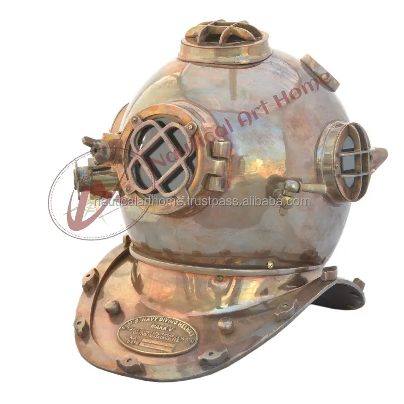 U.S. Navy Diving Helmet Mark V ~ Collectible Diver's Helmet ~ Antique Scuba Diving Helmet ~ Home Decorative Gift