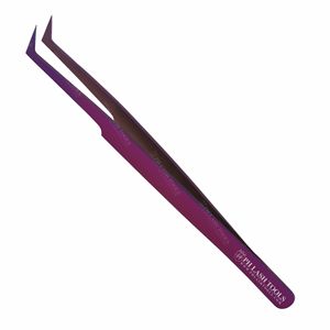 Purple Str L-Type Eyelash Extension Tweezer Private Label, Stainless Steel Eyelash Extension Str L-Type Tweezer in Purple Color - Product Image 3