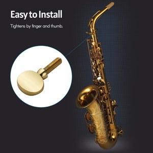 5 pièces en laiton Sax cou vis de serrage Saxophone pièces de rechange <span class=keywords><strong>cuivre</strong></span> fixation cou récepteur serrage attacher vis Univer - Product Image 2