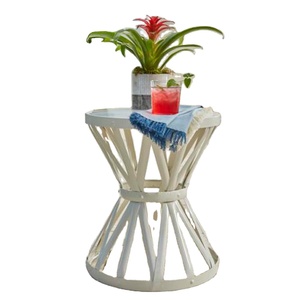 Tabouret d'extérieur rond en métal blanc Accueil Hôtel Mariage Restaurant Fabriqué en gros Quantité en vrac Haute qualité Vintage Unique - Product Image 4