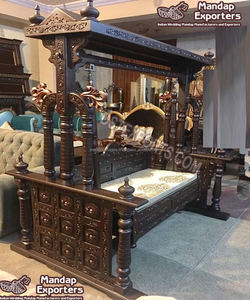 Jhoola en bois de teck avec finition noyer, artisanat pour la maison, balançoire en bois pour le salon, finition brun brillant, balançoire en bois pour la maison - Product Image 5