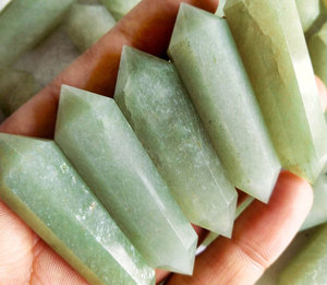 Green Aventurine Crystal Wand Double Point Natural Gemstone Pop Socket Phone Grip Tumbled Stone Bulk Wholesale Supplier - Product Image 3