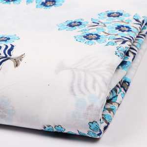 New Beautiful Indian Hand Block Print Fabric Hand Made Floral Print Salwar Suit Cotton Fabric Dress Making - Product Image 5