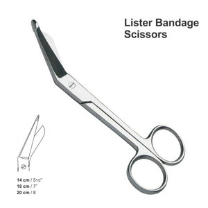 Ciseaux à pansement Lister plaqués or de qualité supérieure de 5.5 pouces Instrument vétérinaire pour un diagnostic précis - Product Image 4