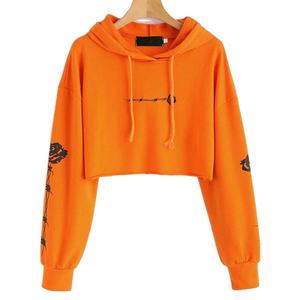 เสื้อเอวลอยมีฮู้ดผู้หญิง,เสื้อครอปใหม่ - Product Image 1