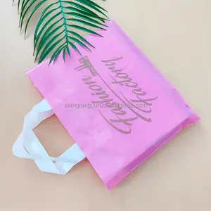 Manufacturer Cheap Price Custom Logo Design Printing Reusable Handle Pe Plastic Shopping Bag