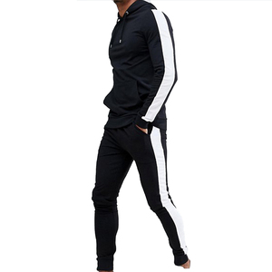 Survêtements OEM personnalisés en gros pour hommes – Vêtements de sport ajustés, décontractés, coupe slim, à manches longues, en pur coton/polyester. - Product Image 1