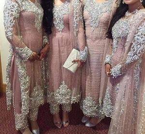 Vestido de dama de honor para boda y fiesta con Kurta largo y traje de pantalón con bordado pesado 2025 elegante conjunto étnico - Product Image 1