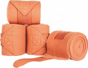 Stunning thick polar fleece horse bandages Equestrian wear custom logo Elastic Velcroo horse leg wrap Set of 4 am619 - Product Image 1