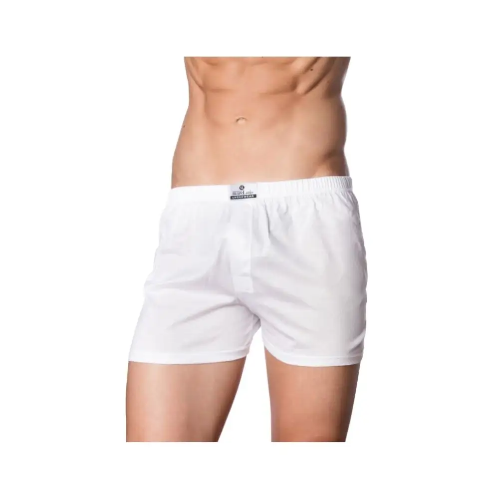 Wholesale Oversize Men Underwear Boxer Shorts in 100% Cotton Boxer Briefs White Color