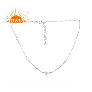 Collier en argent sterling 925 avec pendentif en zircon tendance, fait main, de créateur, pour fiançailles, fournisseur et grossiste de bijoux - Product Image 2