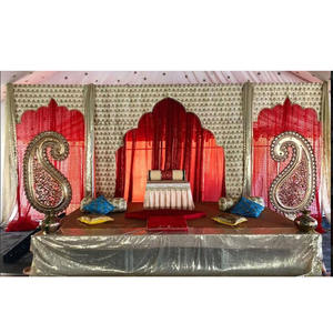 Indian Wedding Arch Style Backdrop <b>Curtains</b> Pakistani Mehdi Stage Embroidered Arch <b>Drapes</b> Muslim Wedding Heena Function <b>Curtains</b> - Product Image 1