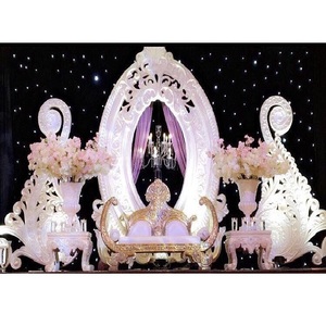 Mariage juif Blanc Réception Scène Éminent Blanc De Mariage Décoration De Scène de Rêve Canadien Décor De Scène De Mariage - Product Image 1