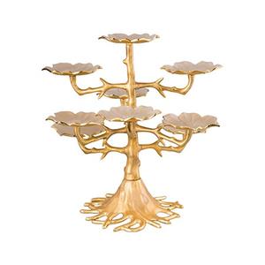 Serveur à noix en aluminium de forme et de taille personnalisées, design arbre, pour fruits secs et desserts, pour fournisseur en gros - Product Image 2