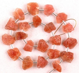 ที่มีคุณภาพที่ดีที่สุด21ชิ้นธรรมชาติ Sunstone หยาบรูปร่างไม่สม่ำเสมอแท้ Glitter หินเครื่องประดับทำหินคอลเลกชันสไตล์ตัด - Product Image 1