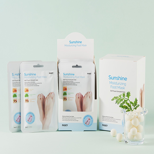 Quality Assurancr Dual layered shine Moisturizing Foot Mask with removable tiptoes