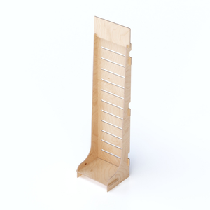 Top vendita italiana completamente personalizzabile 40x165cm mensole e ganci personalizzati Display in legno per fiere - Product Image 2
