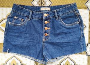 Shorts en jean décontractés en coton pour femmes, boutonnés, sexy, de marque haut de gamme, lot de stock du Bangladesh - Product Image 2