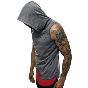 Wholesale OEM custom men's sports vest muscle bodybuilding tank top loose fit stringer training tank tops - Product Image 3