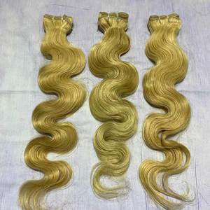 Blonde Body Wave 613 Paquetes de puntas I alineadas con cutícula y cierre frontal Extensiones de cabello humano indio Remi de alta calidad - Product Image 4