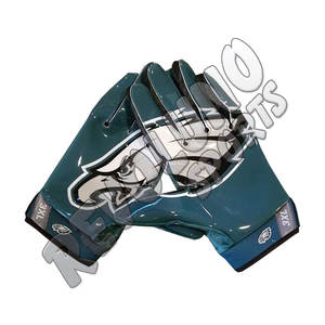 Récepteur Gants de football américain Paume collante Conception de logo personnalisé Impression par sublimation de qualité supérieure Dos de la main Confortable - Product Image 4