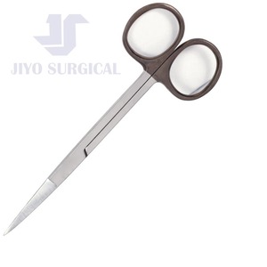 กรรไกรตัดไอริสสแตนเลสเกรดพรีเมี่ยม4 1/2กรรไกรผ่าตัดตรงและโค้งสำหรับการใช้งานทางการแพทย์ทันตกรรมและความงาม - Product Image 1