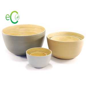 Vente en gros 100% de bols en bambou filé écologique, assiettes gravées au laser, logo personnalisé, technique de camping, fête, bambou de haute qualité - Product Image 5