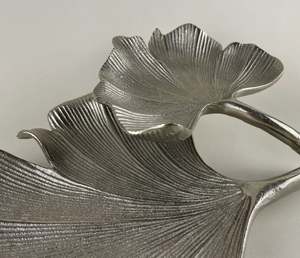 Leaf Shape Food <b>Storage</b> <b>Tray</b> in Aluminum with Medium Size Design Perfect for Wedding and Event Tabletop Serving Set - Product Image 6