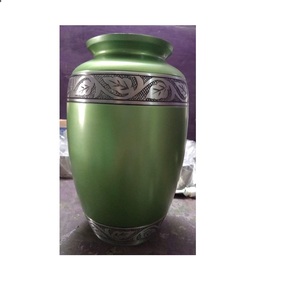 นกพรสีฟ้ากับดอกไม้สลักโกศศพอุปกรณ์งานศพ Brassworld อินเดีย - Product Image 4