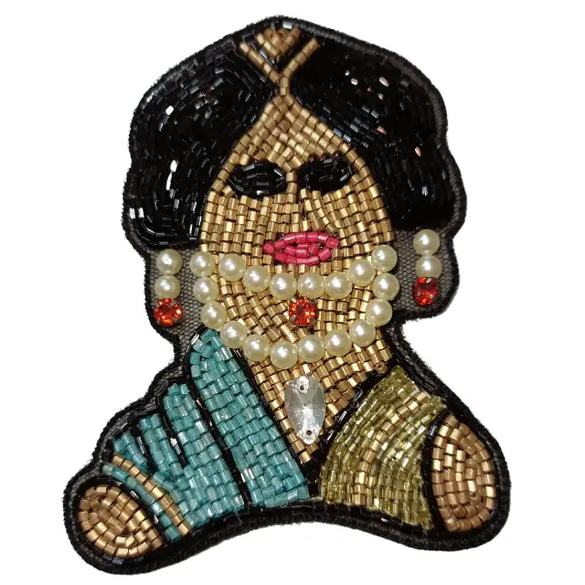 OEM Design Beaded Patches Clothing DIY Embroidery Crystal Rhinestones Bead Patch