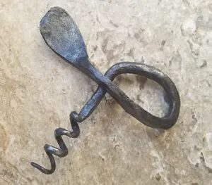 Carbon Steel Handmade Medieval Bottle Opener Corkscrew