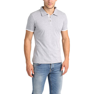 Tissu jersey en gros 60% coton 40% polyester, logo personnalisé, pour chemise homme, écologique, séchage rapide, coupe ajustée, vêtements d'été - Product Image 1