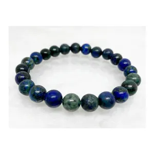 Direct Factory Sale Men's Healing Chrysocolla Round Gemstone Beaded Bracelet from Top Supplier