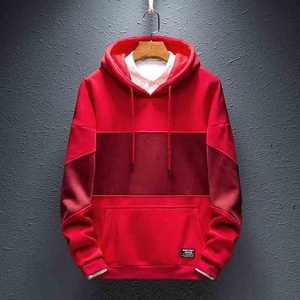 EVERGLOW — sweat-shirt à capuche deux tons pour hommes, sweat-shirt imprimé Hip Hop, vente en gros, automne, - Product Image 5