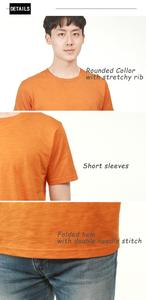 เสื้อยืดสำหรับผู้ชายผ้าฝ้าย100% ผ้าทอเป็นมิตรต่อสิ่งแวดล้อมพิมพ์โลโก้ได้ตามที่ต้องการ - Product Image 3