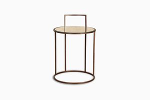 Meylon Glass Metal <b>Side</b> <b>Table</b> Usage Room Modern Round Made in India Top All Office Home Room Restaurant Super Market 2022 Best - Product Image 2